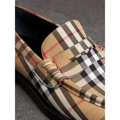 burberry vintage check cotton loafers|burberry check cotton sneakers.